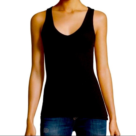 James Perse Tops - James Perse Black Ribbed Tank size 1